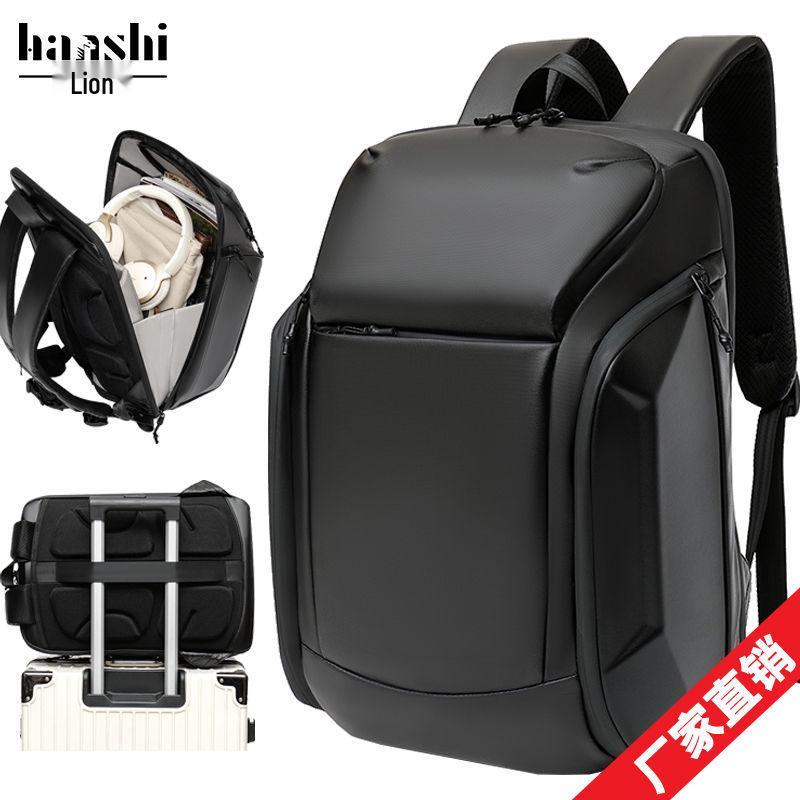 Unisex Luxus Motorrad Rucksack mit großer Kapazität und EVA Hartschale - Trendiges Design mit vollständiger Öffnung