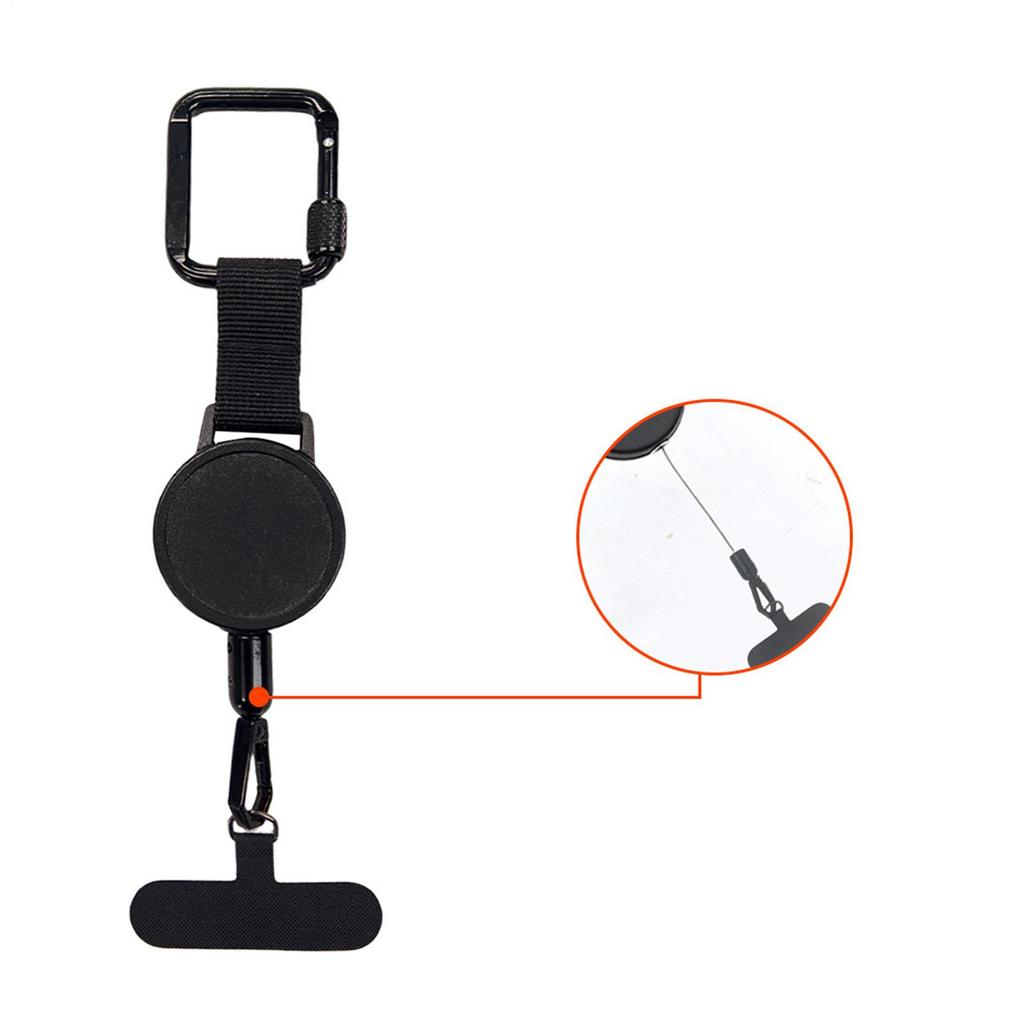 Retractable Anti-Theft Phone Tether Phone Lanyard Tether Cellphone Tab Strap with Carabiner Anti-Drop Harness for Outdoor Hiking