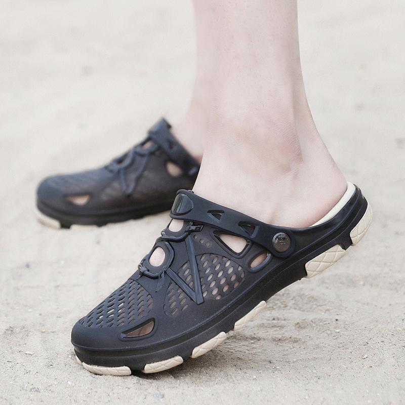 Tongs de Plage Antidérapantes d'Été en Gel pour Hommes: Chaussures Décontractées Respirantes Style Coréen