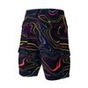 Men's Casual Printed Cargo Shorts with Multiple Pockets Relaxed Fit Knee Length Durable Fabric Belt Included for Outdoor Activities