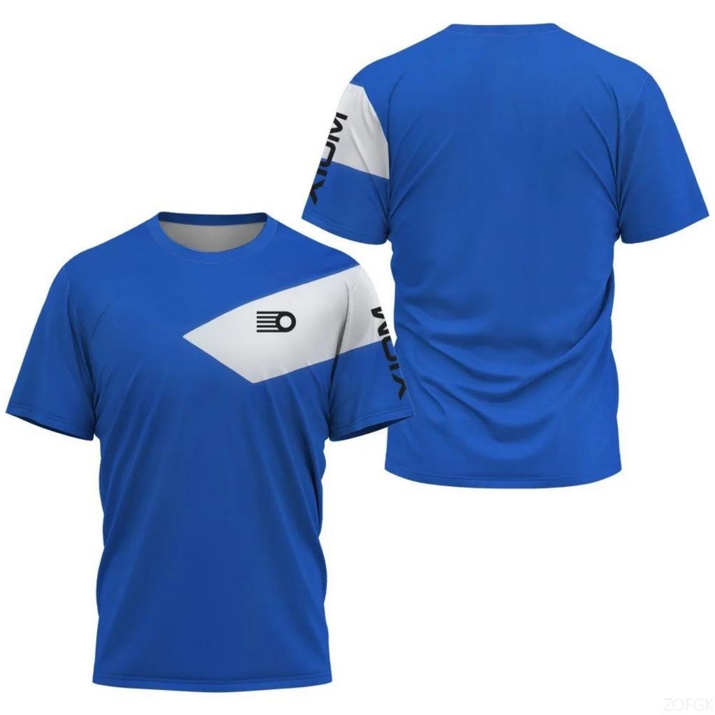 Camiseta Transpirable y Cómoda de Cuello Redondo con Estampado de Letras para Hombres, Top de Entrenamiento al Aire Libre para Tenis y Bádminton