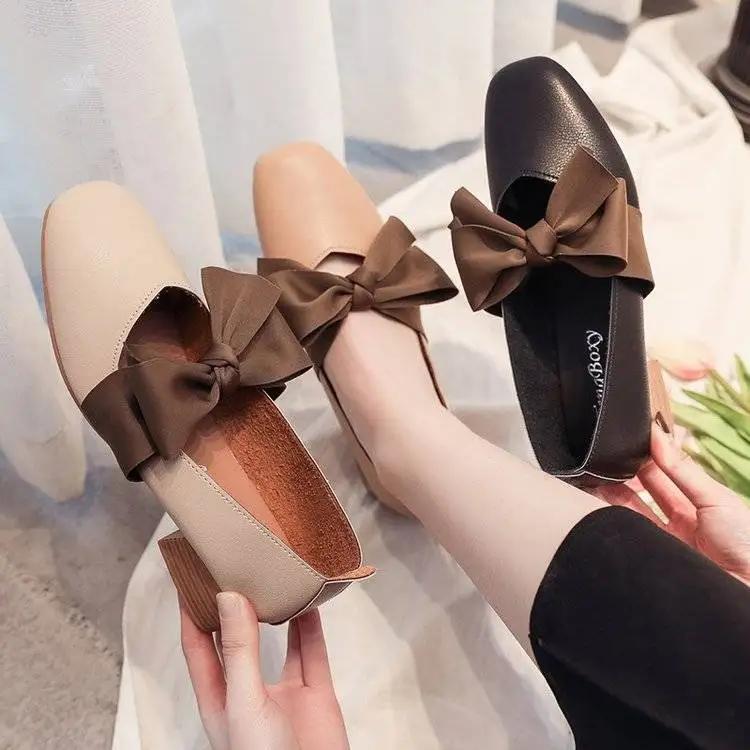 Woman Flats With Bow Lastest Korean Style Shoes for Women Beau Today Wholesale Quick Delivery Chic Point Summer Spring