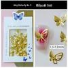 Super Sparkle Gold & Silver 3D Butterfly Nail Art Decorations