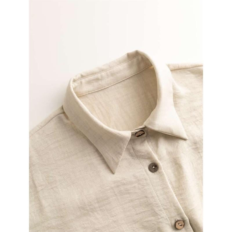 YYFS Damemote Uformelt Vår Høst Ensfarget trykk Langermet POLO Neck Bukser Bukser Drakter