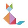 Magnetic Tangram Toys 7 Shapes Exercise Logical Thinking Bookclip Design Wooden Pattern Blocks Set