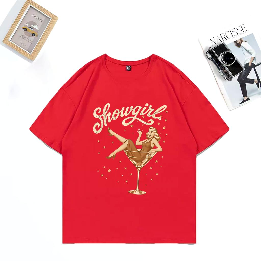 The Life of A Showgirl Fashion Tops Unisex Womens High Quality Couples Tshirt Unisex Cotton Short Sleeve T Shirt Vintage Camiseta