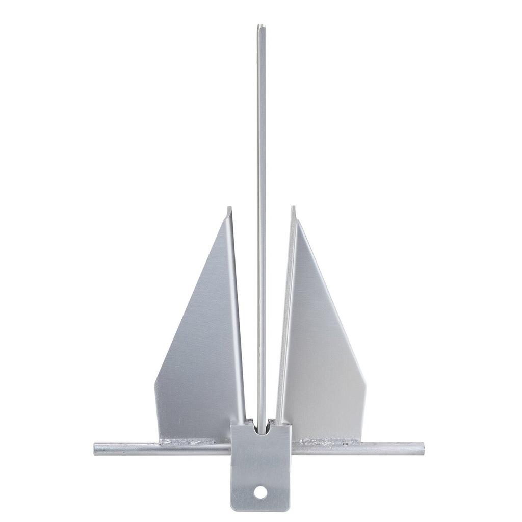 Fluke Style Anchor Kit, 13 LBS Hot-Dipped Galvanized Steel Fluke Anchor with 7.9' Chain, 101' Rope and Two 0.4" Shackles, Marine Boat Anchor for Small