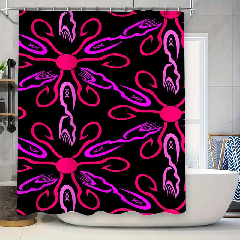 Enchanting Pink Cosmos Shower Curtain for Bathroom Decor Space Stars Fantasy Print 3D Waterproof Fabric Perfect Gift Idea