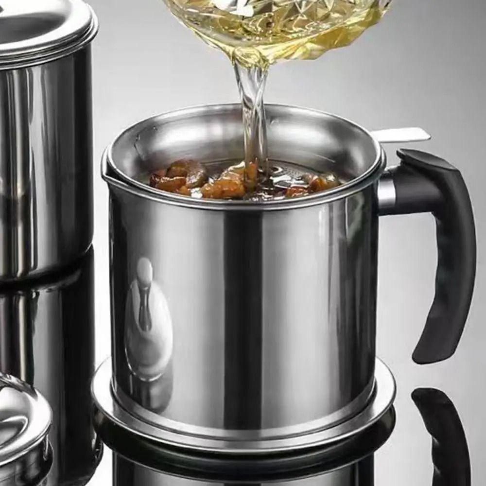 Large Capacity Oil Filtering Pot Anti-Leakage Grease Container  Oil Filtration