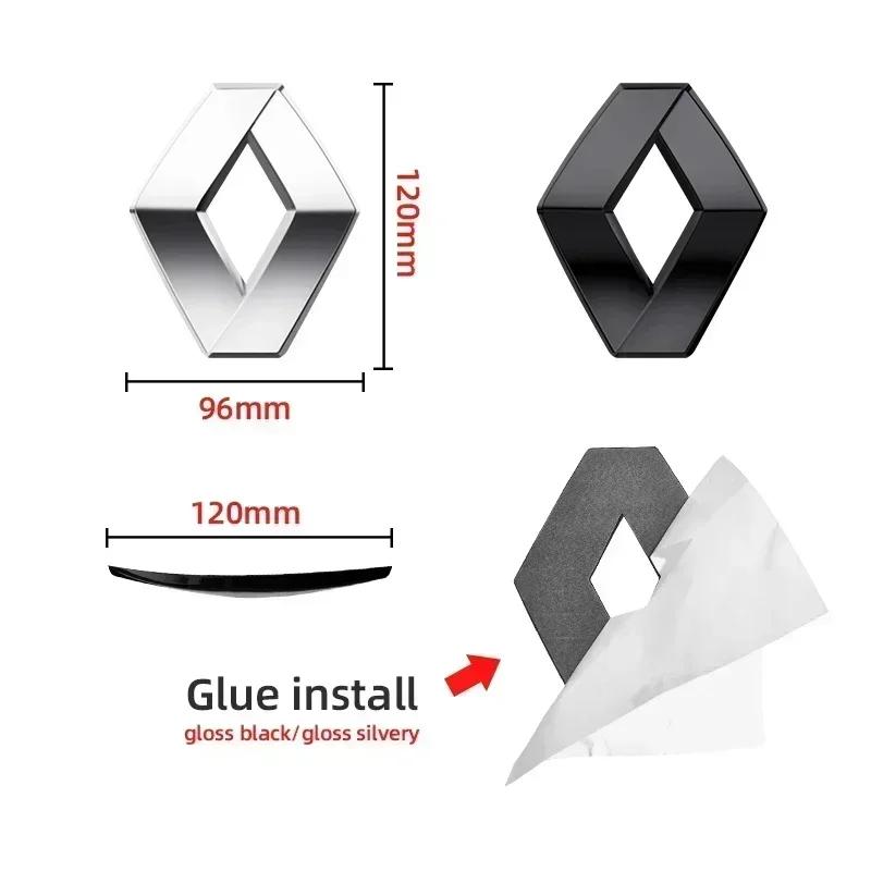 2026 Horké Pro Renault Kryty kol 1 kus zadní znak kufru přední mřížka kapota kufr Znak logo Pro Renault RS Koleos Captur Talisman