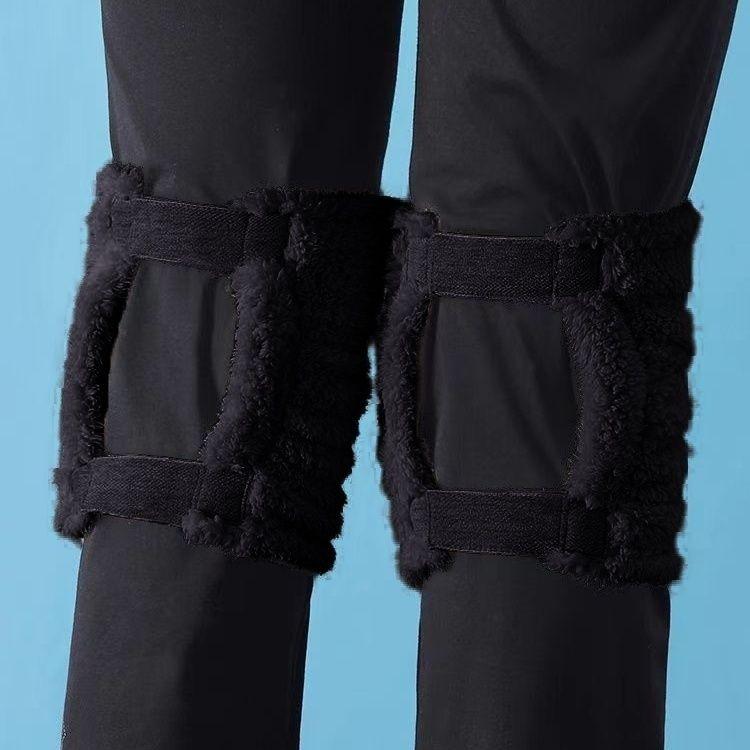 Dámské korálové fleecové podkolenky s fleecovou podšívkou pro ochranu kloubů, pro použití v kanceláři, zesílené protiskluzové návleky na nohy