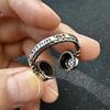 Retro Headphones Adjustable Open Ring For Men Silver-plated Copper Punk Gothic Edgy Jewelry Trendy Accessories Music Lovers Gift