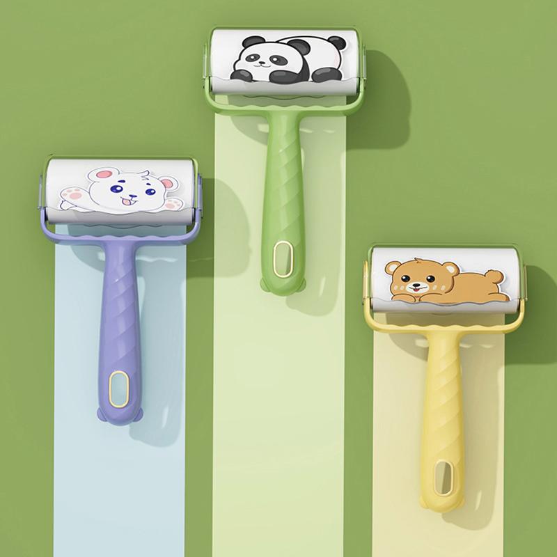 Tearable Roll Paper Hairs Sticky Roller Dust Pet Hair Remover Brush Clothes Carpet Lint Cleaning Replaceable Core