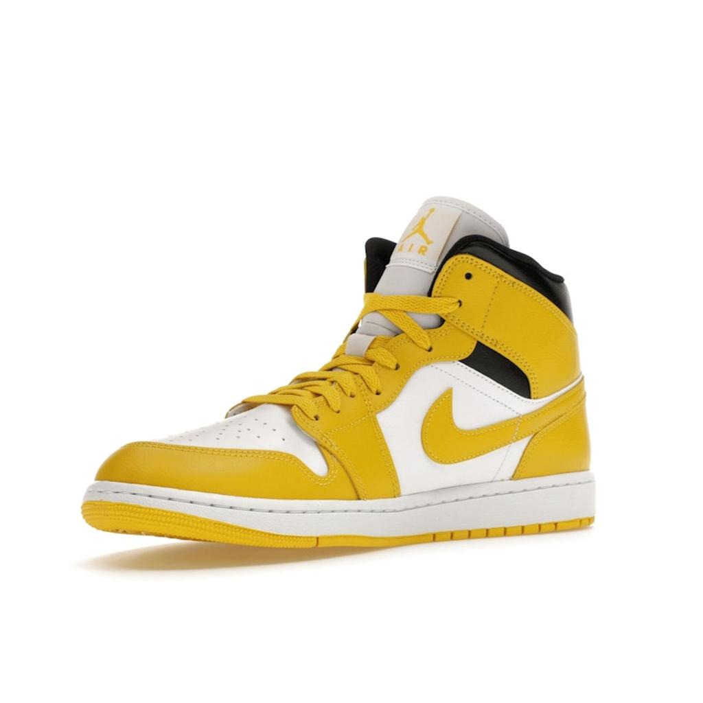 Air Jordan 1 Mid Vivid Sulfur Women Sneakers Yellow White Black BQ6472-170