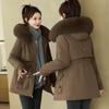 Fleece and Thicker Pie Overcome Women's Clothing Winter New Short Big Fur Collar Cotton-padded Coat