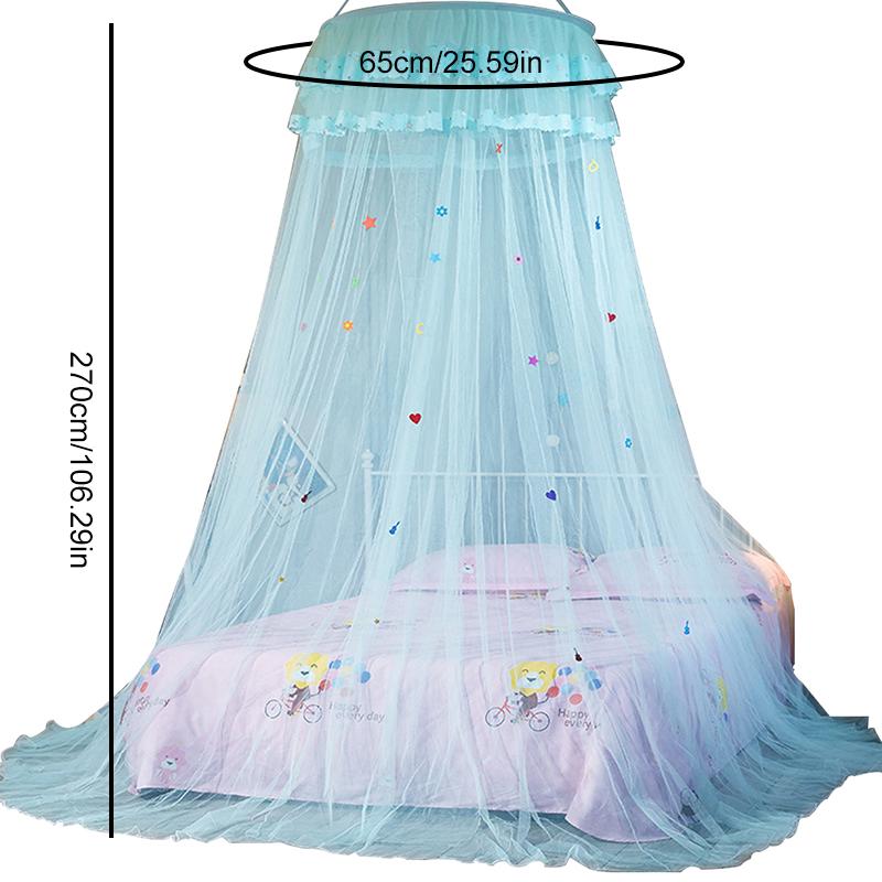 Bed Canopy Bed Canopy Mosquito Net for Bed Lace Dome Net Bedding with Elegant Ruffle Lace for Girls and Baby