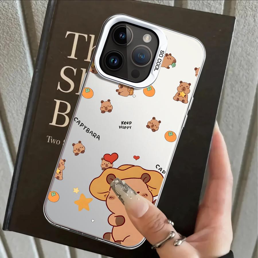 Back Phone Cover Case for iPhone 17 Pro Max Air 14 15 Plus 13 Pro 16 12 XS 11 XR Cartoon Guinea Pig