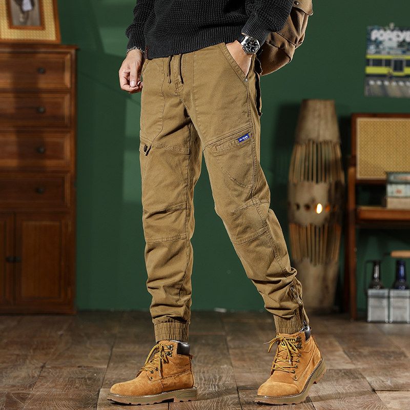 Men's Slim-Fit Camouflage Cargo Pants, Trendy Brand, New Spring/Autumn High Street American Retro Casual Pants