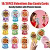 Pachet 18/36 Carduri Suport Bomboane de Valentine's Day Designuri Mașină de Gumă de Mestecat Carduri Bomboane DIY de Valentine's Day pentru Băieți Fete Favori Petrecere Școlară