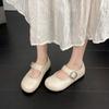 Fashion Mary Jane Shoes Women's Spring Versatile College Style Women's Shoes Soft-soled Ballet Inner Height Increasing Leather Shoes