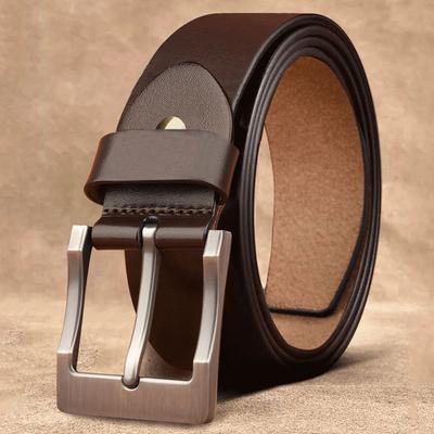 E-Commerce New Retro Belt Men'S Genuine Leather Belt Middle-Aged And Young Men'S Versatile Pin Buckle Belt Men