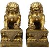 1pair Attracting Wealth Copper Lion Ornaments Home Living Room Bedroom Office Decoration