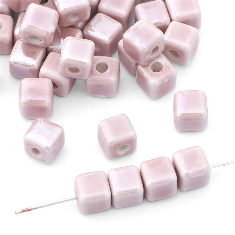 Five-Petal Flower Ceramic Beads for DIY Jewelry Making