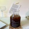 FUNNY KITCHEN Home Cafe Lettering Jug Glass Cup + Straw Set Cafe Glass Cup