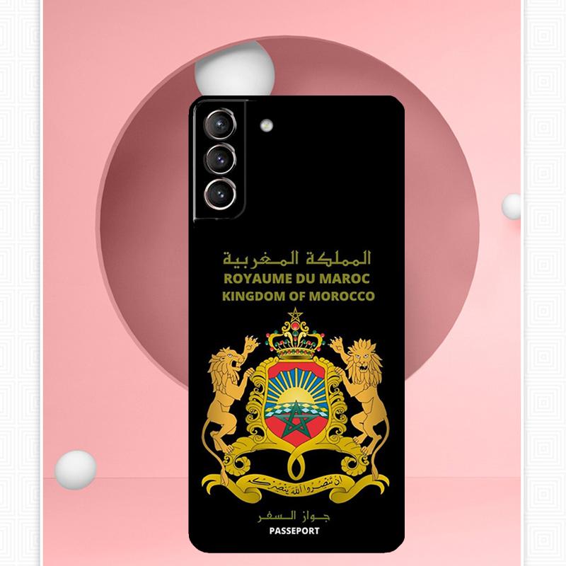 Morocco Maroc Moroccan Flag Case For Samsung Galaxy S25 Ultra S20 S21 S22 S23 S24 Plus S9 S10 S24 FE S25 FE Cover Funda