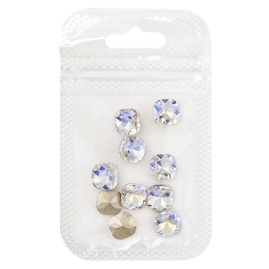 10pcs 3D Nail Charms Pointed Bottom Nail Rhinestones for DIY Nail Decoration Nails Art Projects Embellishments Crafts