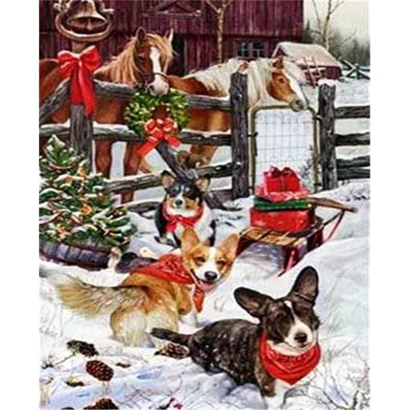 5D DIY Diamond Painting Cute Puppy Diamond Mosaic Diamond Embroidery Full Set Cross Stitch Kits Home Decor Gifts
