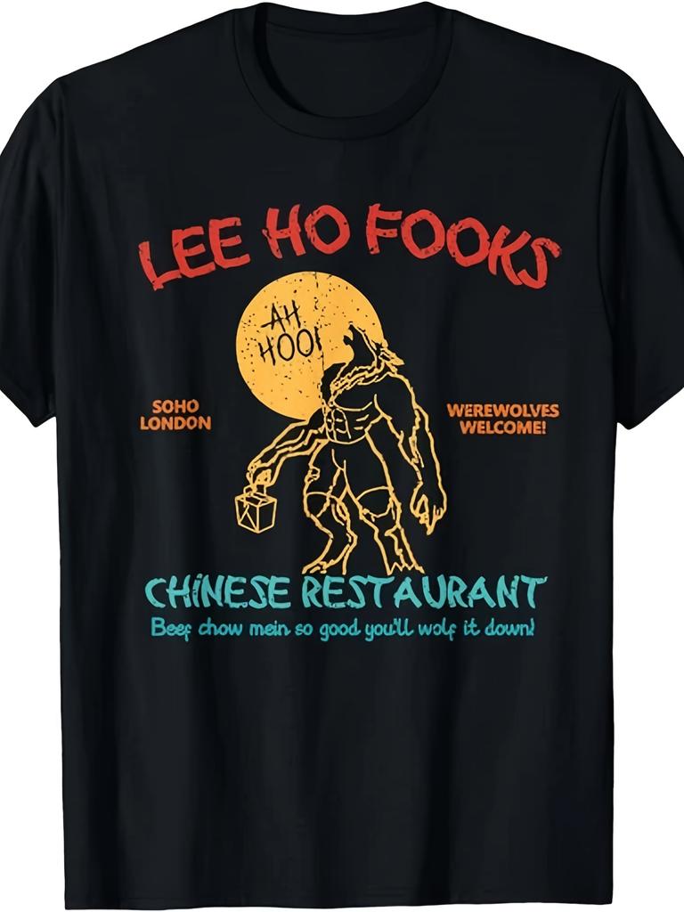 Lee Ho Fooks T-Shirt Chinese Werewolf Restaurant T-Shirt Unisex Tees Same Style for Men And Women 2026 Summer Short-Sleeved Printed T-Shirt 220G