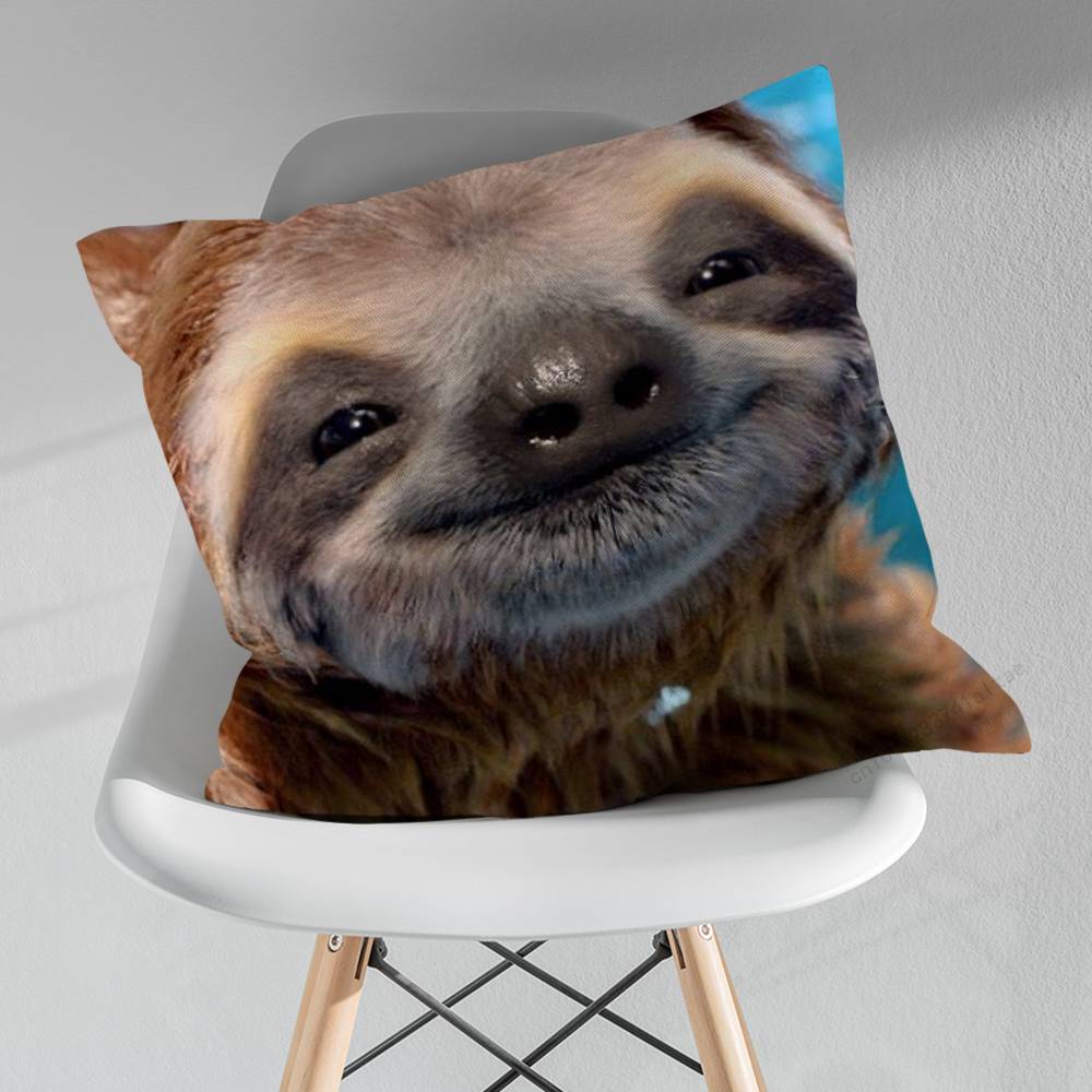 

Sloth Cute Animal pillow over living room sofa cushion cover home decoration bedroom room bed pillow cover 30x30cm
