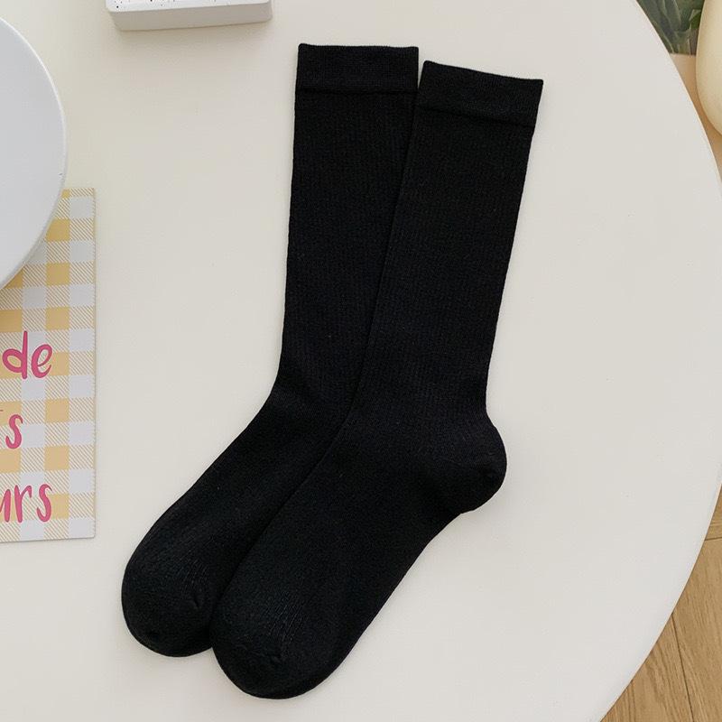 Female Spring and Summer Thin Pure Cotton Breathable Sweat Absorbent Mesh Boneless Month Long Stack Socks