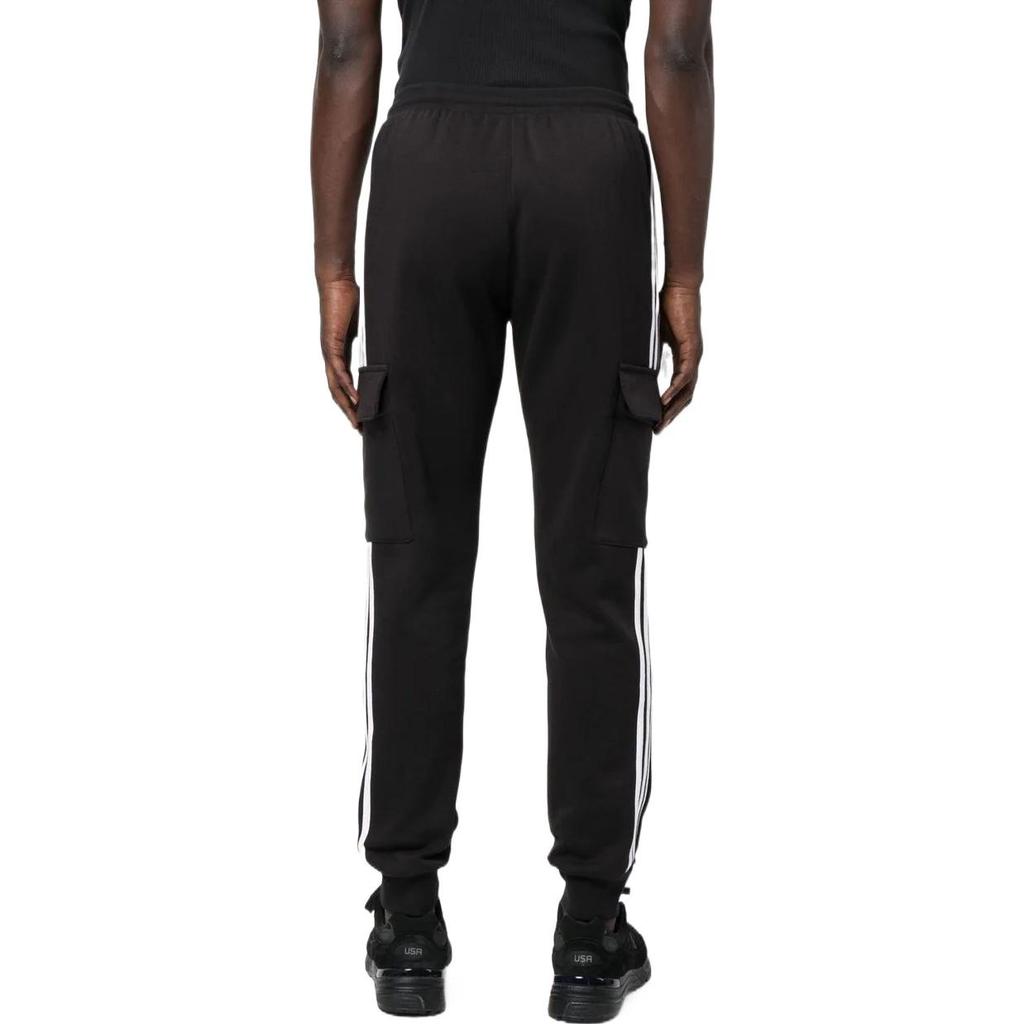 Men's adidas originals Solid Color Logo Printing Cargo Bundle Feet Sports Pants/Trousers/Joggers Black HK9689