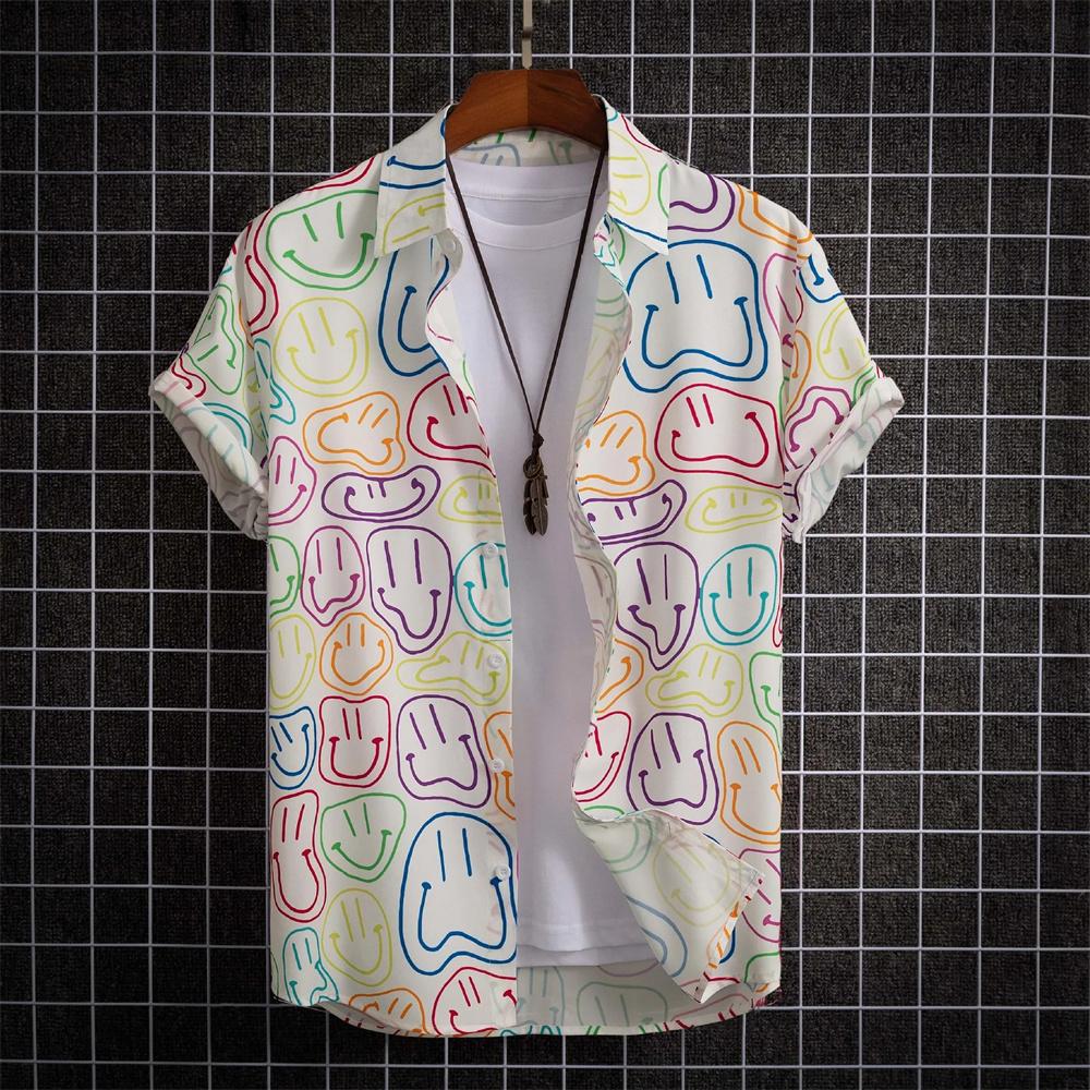 Summer Hawaiian Beach Men's Shirt 3D Printing Casual Clothing Oversized Short Sleeve Shirts for Men Street Fashion Tops