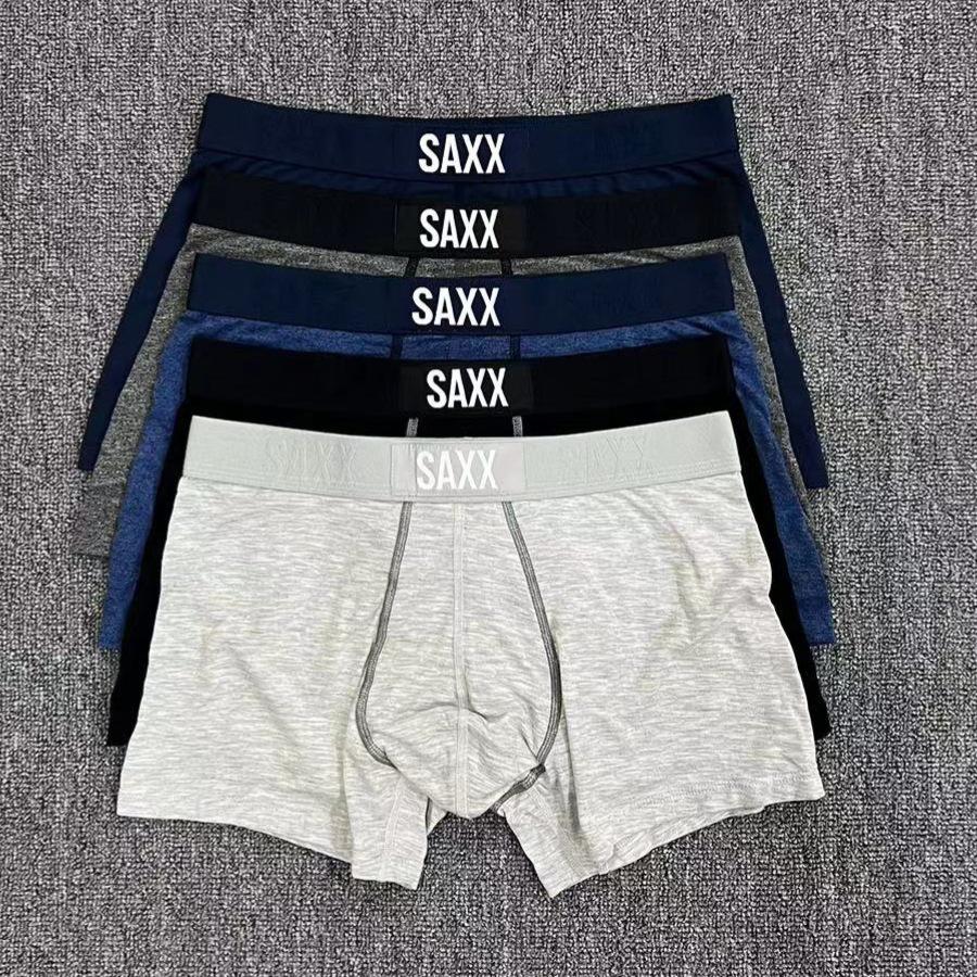 SAXX Atmungsaktive Herren-Boxershorts mit Beutel und Netztasche – Bequem, weich, schmale Passform, keine Öffnung vorne