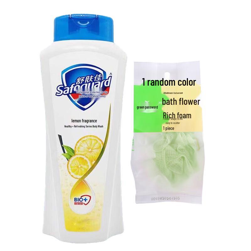 Safeguard Lemon Scent Body Wash with Bath Flower