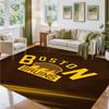 Boston Bruins Design Crystal Velvet Rug Soft Decorative Mat for Bedroom Entrance