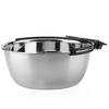 Stainless Steel  ing Food Water Bowl Feeder for Cat Pet Dog Puppy Crate Cage (S)