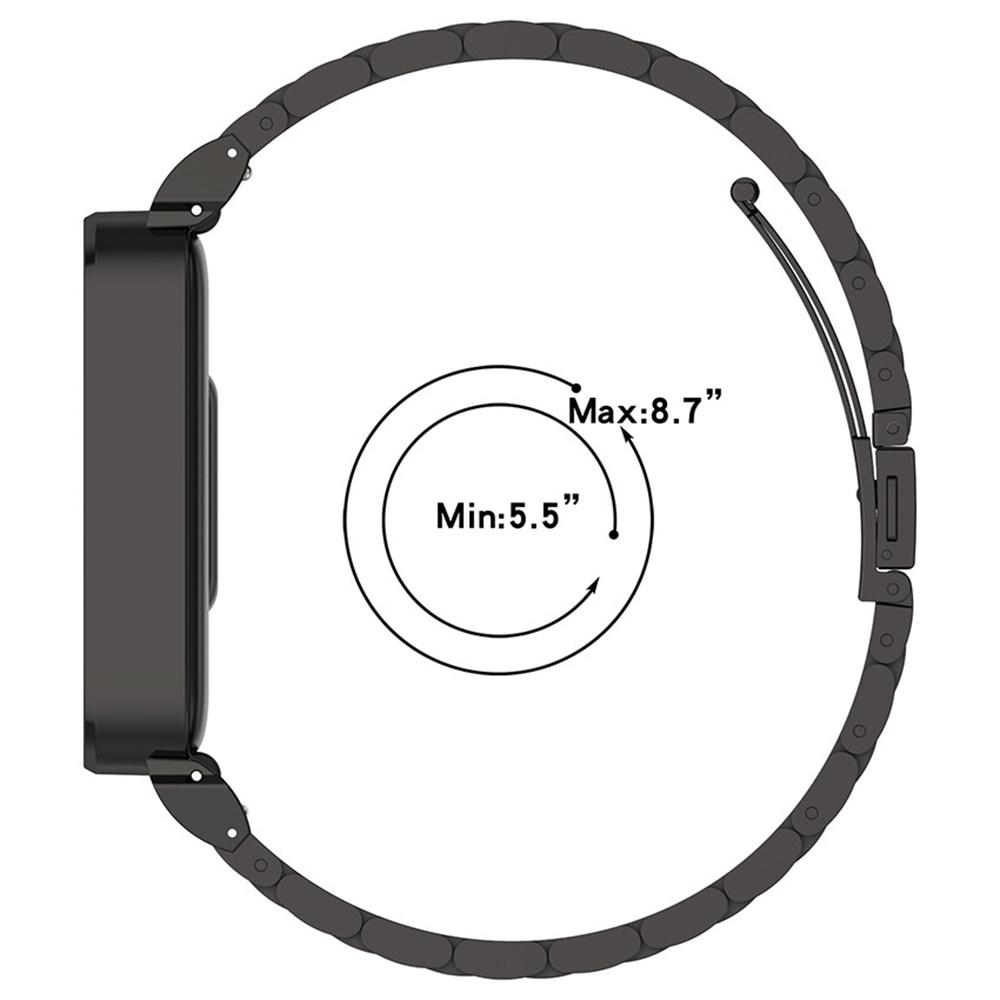 Metal Watch Strap for MI Band 9 Active Durable Tree-Bead Steel Watch Bracelet for REDMI Band 3 Belt Replacement Accessory