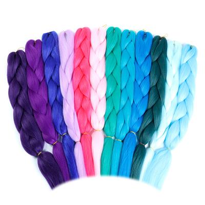 Kanekalon Synthetic Jumbo Braiding Hair Crochet Hair Extensions