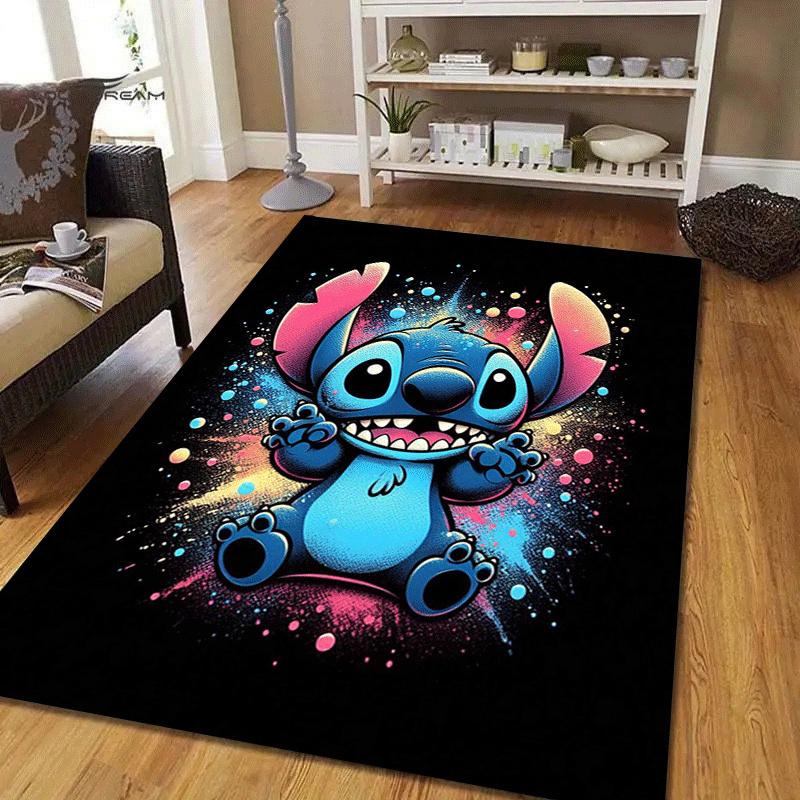 1pc Stitch Pattern Area Rug Soft Flannel Floor Mat for Living Room,Office,Bedroom and Carpet,Sofa Coffee Table Floor Mat