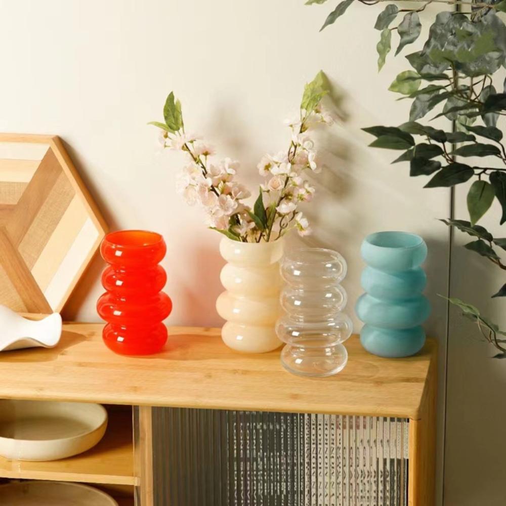 Minimalist Glass Vase Light Luxury Floral Arrangement Creative Ornament Nordic Home Decor Wedding Decoration Flower Pot Gift