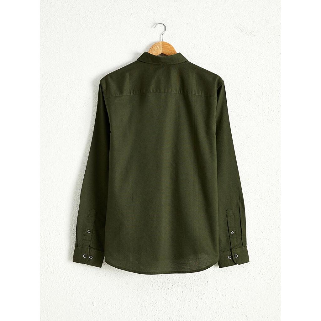 Buy Slim Fit Long Sleeve Oxford Shirt Green 0W2657Z8-CRN at affordable  prices — free shipping, real reviews with photos — Joom