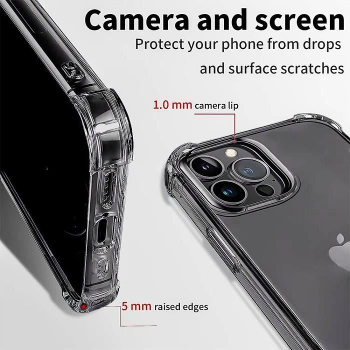 Coque de protection - BOOLING - pour iPhone 16 Pro - Silicone - Transparent - Antichoc - Slim