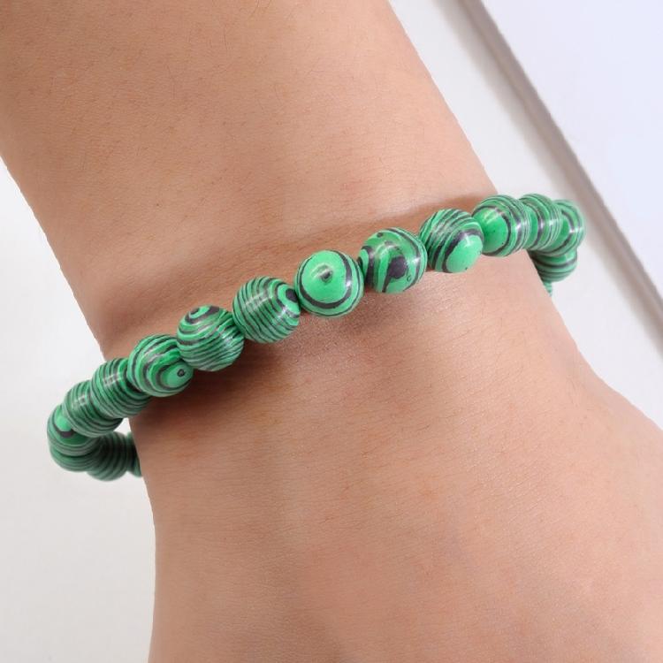Malachit Runde Perlen Für Schmuckdesigner Naturstein Bastelperlen DIY Armband Halskette Herstellungszubehör