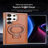 Samsung S26 Ultra Leather Magnetic Stand & Drop-proof Racket Case