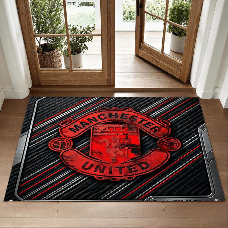 Manchester United Design Kristall Samt Teppich Weiche Dekorative Matte für Schlafzimmer Eingang