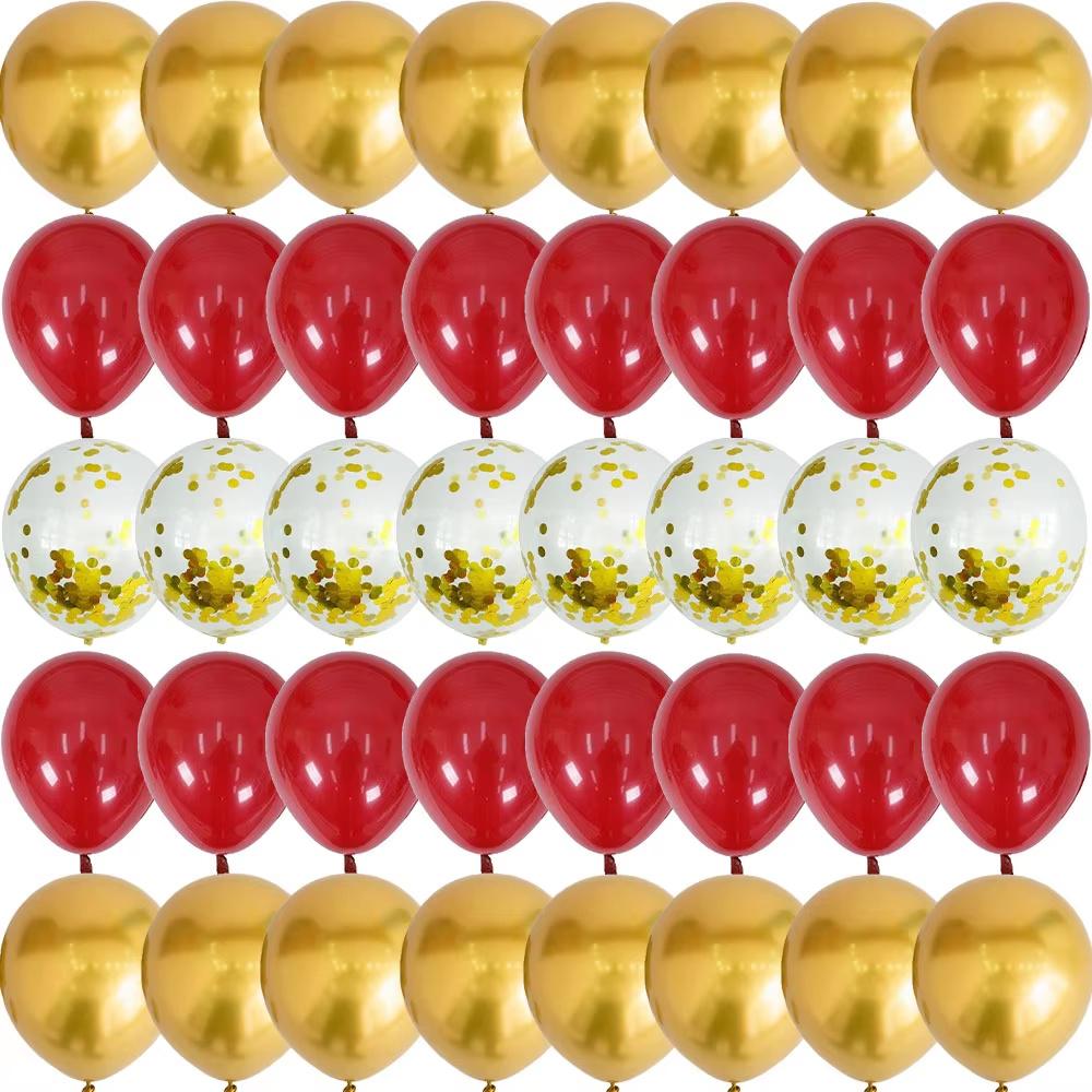 40/20 Adet 10 inç Nar Kırmızı Konfeti Lateks Balonlar Düğün Globos Doğum Günü Bebek Duşu Ev Yeni Yıl Partisi Süslemeleri